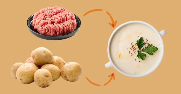 Cháo Thịt Heo Khoai Tây Cho Bé Ăn Dặm Cháo Thịt Heo Khoai Tây Cho Bé Ăn Dặm
